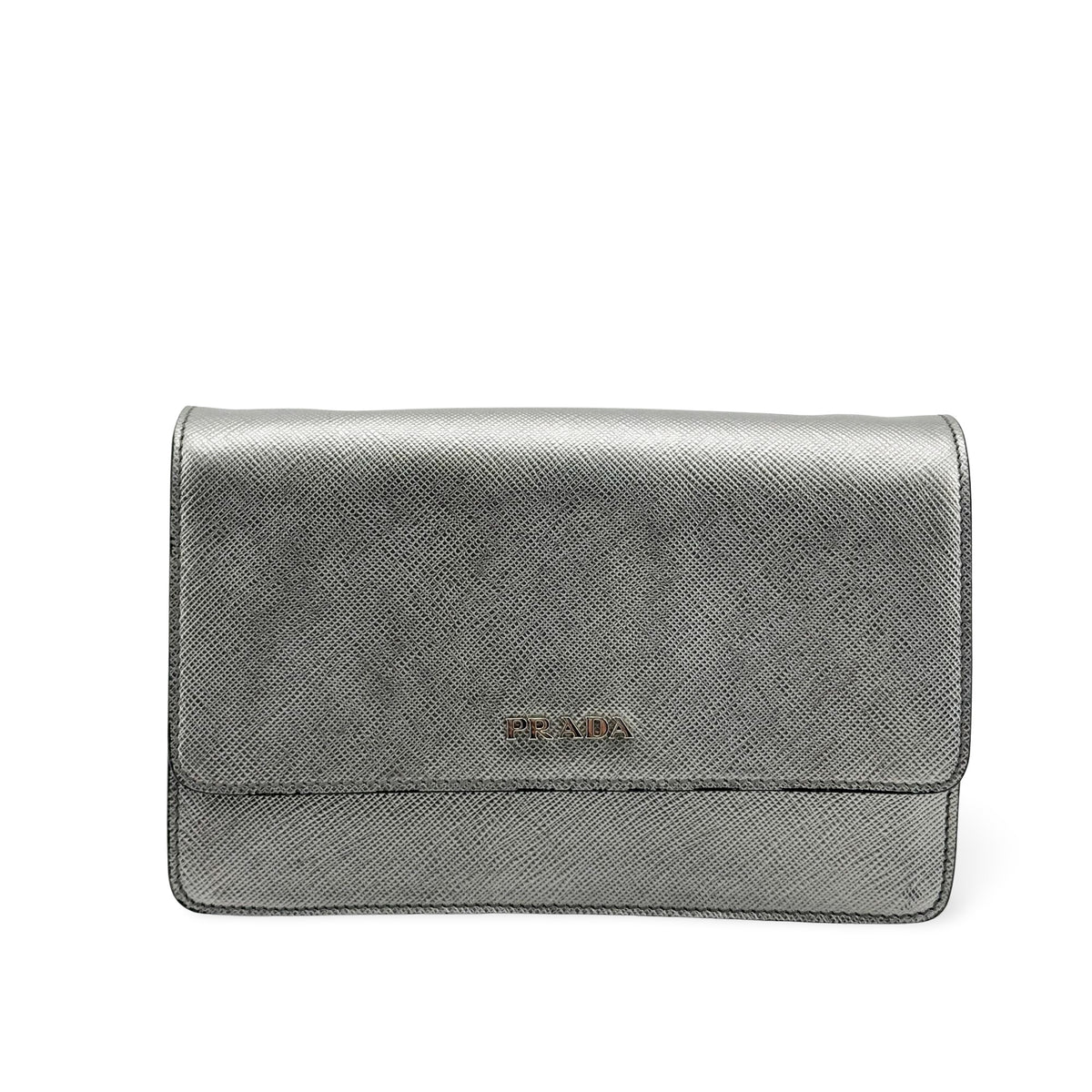 Prada Wallet on Strap Saffiano Leather Small