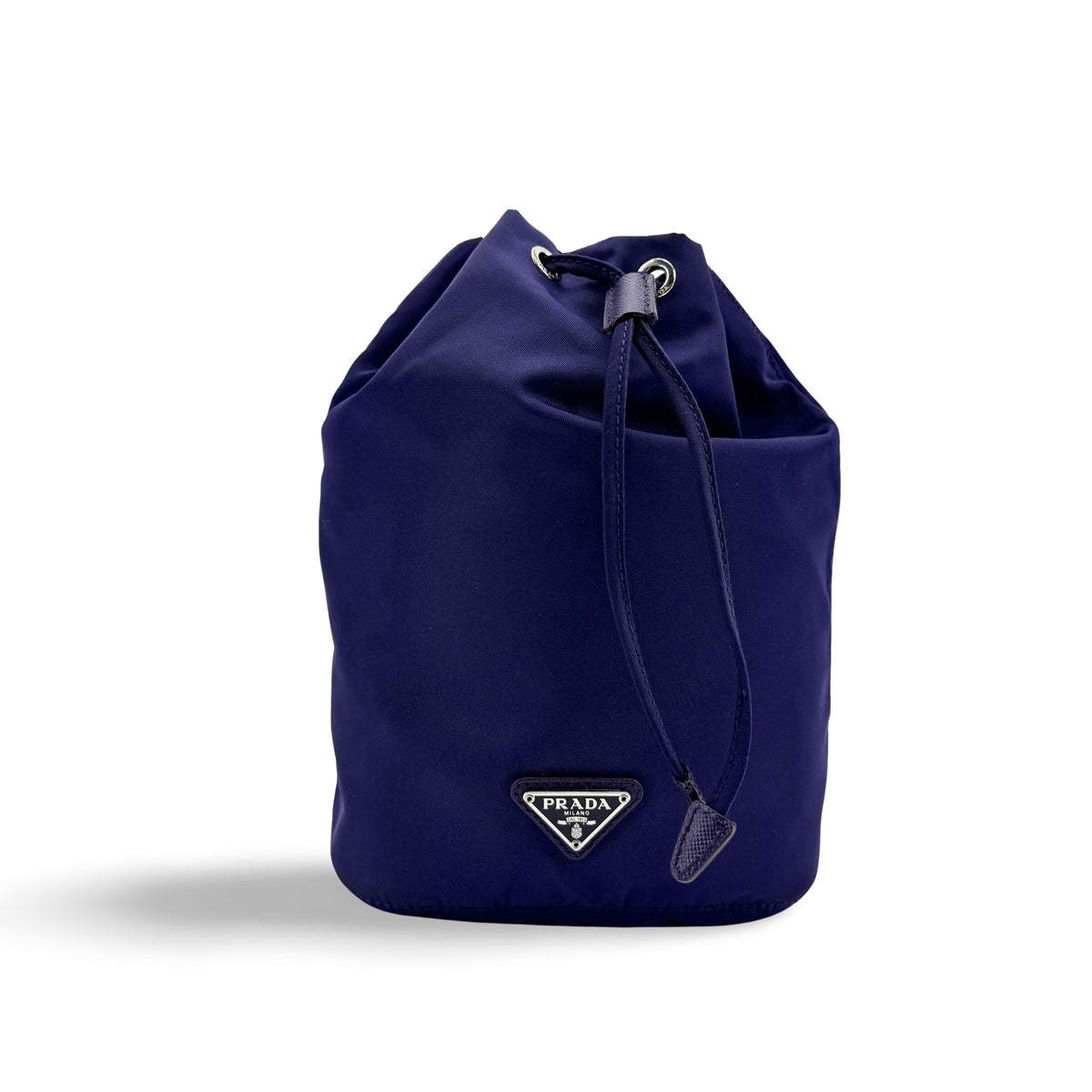 Prada Drawstring Wristlet Bucket Tessuto Small
