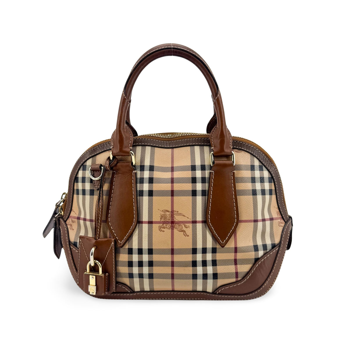 Burberry Orchard Haymarket Coated Canvas Small