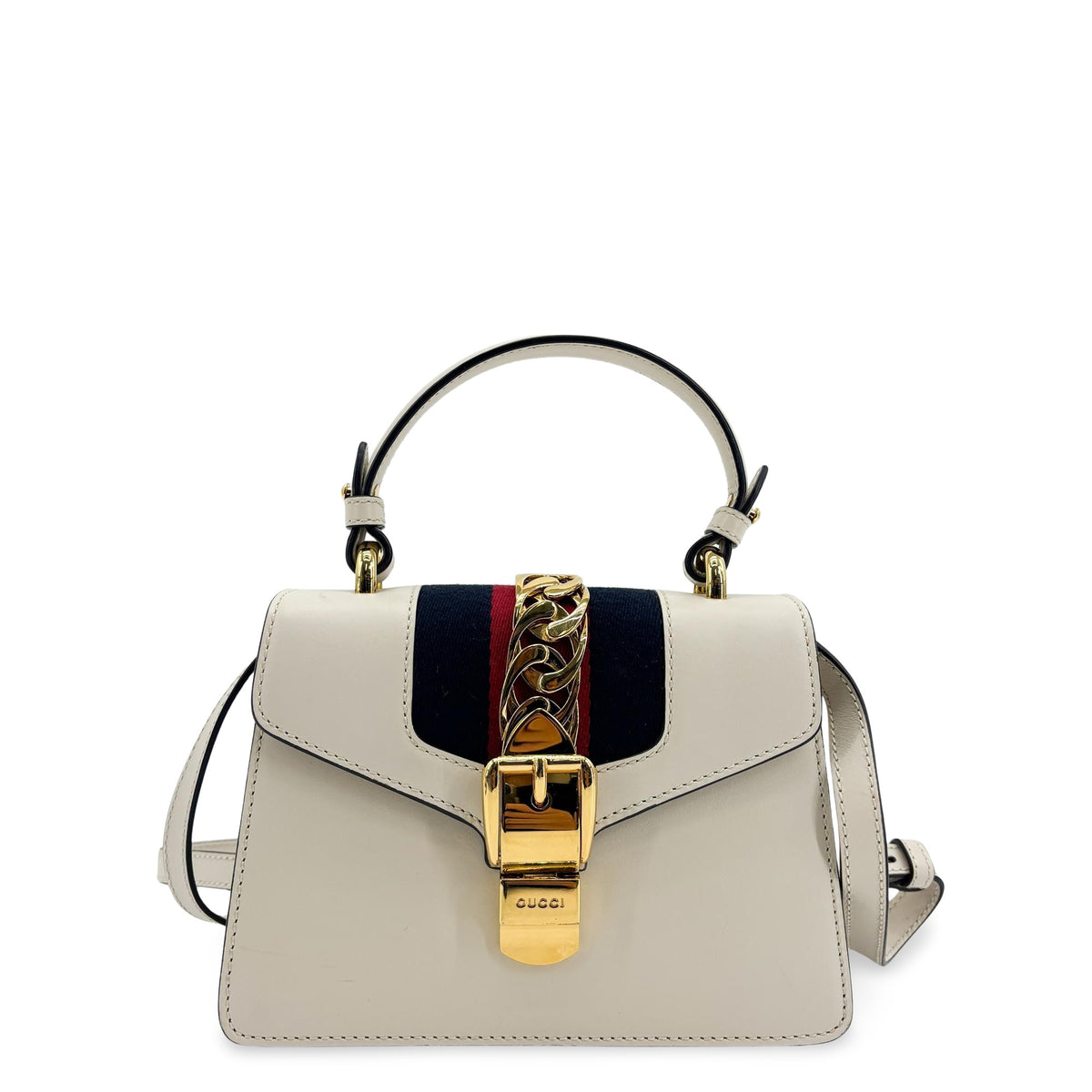 Gucci Sylvie Top Handle Leather Mini