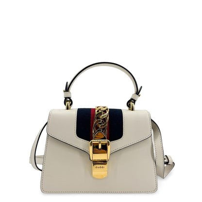 Gucci Sylvie Top Handle Leather Mini
