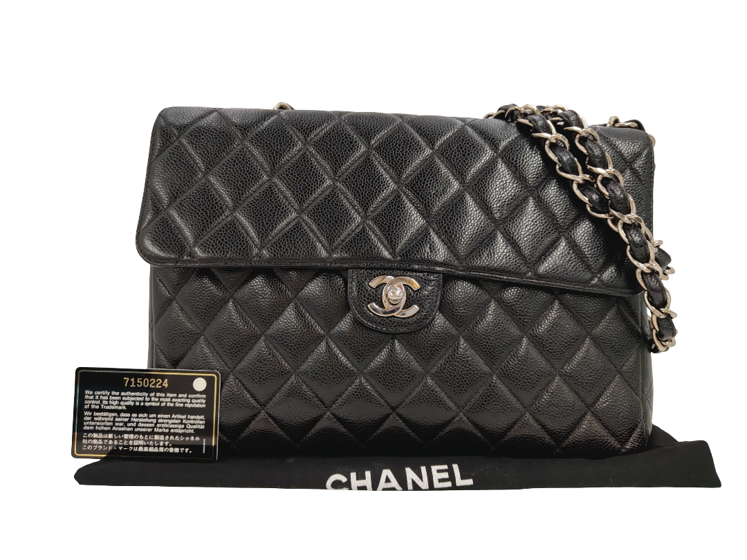 Chanel CHANEL Sac Jumbo Caviar Noir caviar large