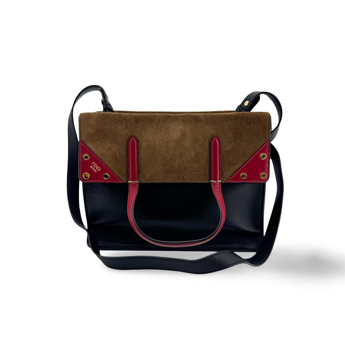 Fendi Flip Leather with Suede Small