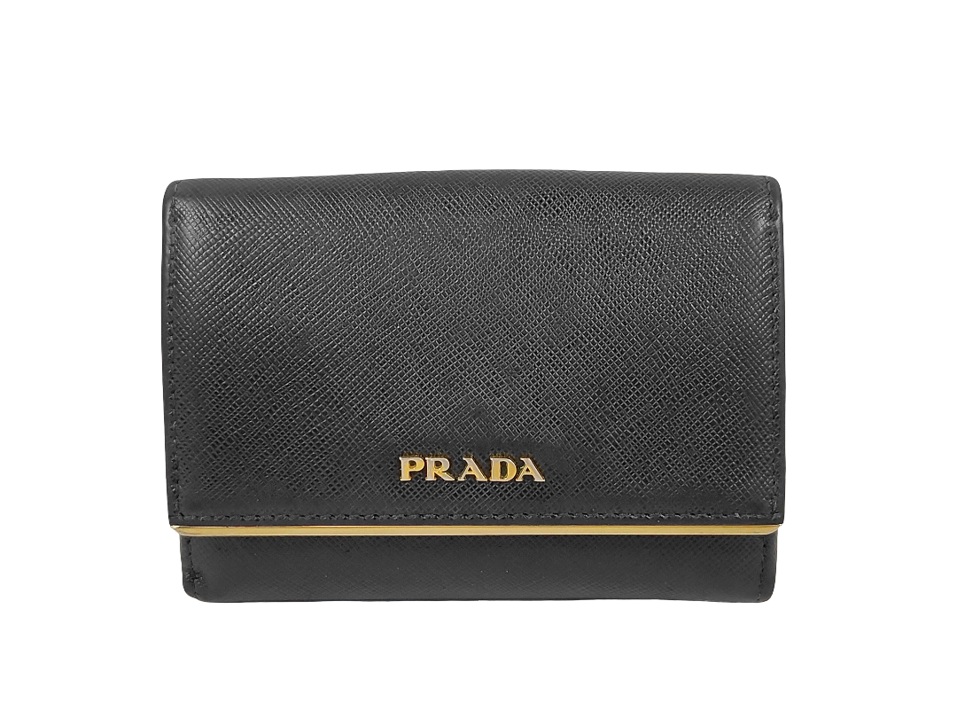 Prada Saffiano bifold Leather Small