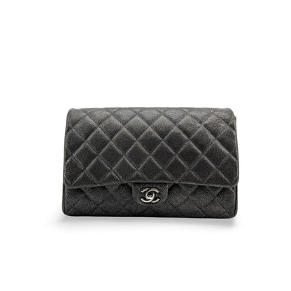 Chanel Vintage Classic Single Flap Quilted Caviar Medium