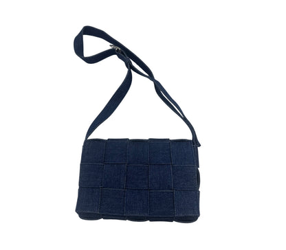 Bottega Veneta Cassette Crossbody Bag Maxi Intrecciato Denim Product Image