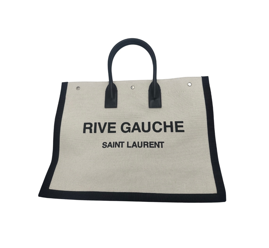 Saint Laurent Rive Gauche Shopper Tote Canvas Large