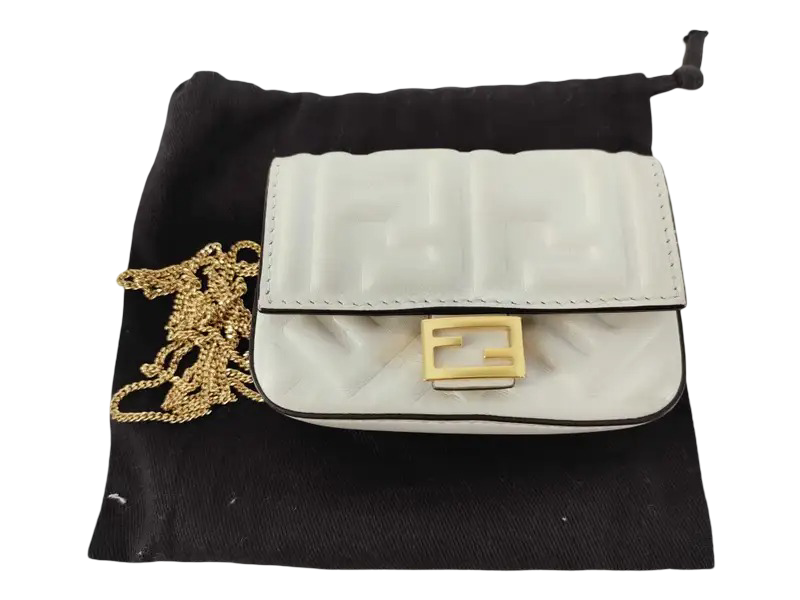 Fendi Baguette Bag Charm Leather Nano