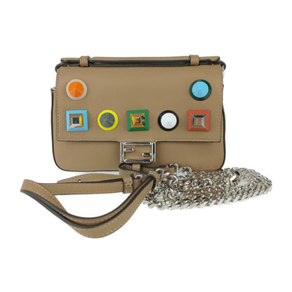 Fendi Chain Baguette Charm Leather Nano