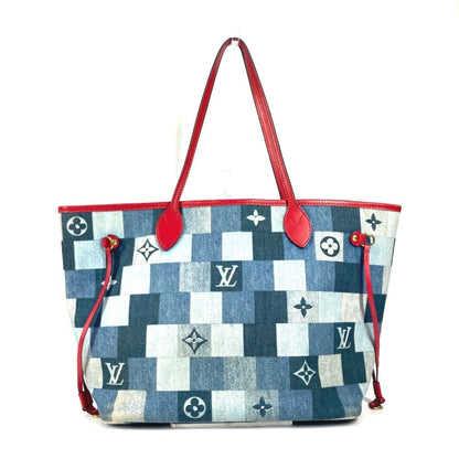 Louis Vuitton Neverfull Tote Damier and Monogram Patchwork Denim MM