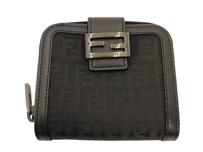 Fendi Vintage FF French Zucchino Canvas Compact