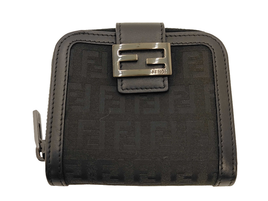 Fendi Vintage FF French Zucchino Canvas Compact