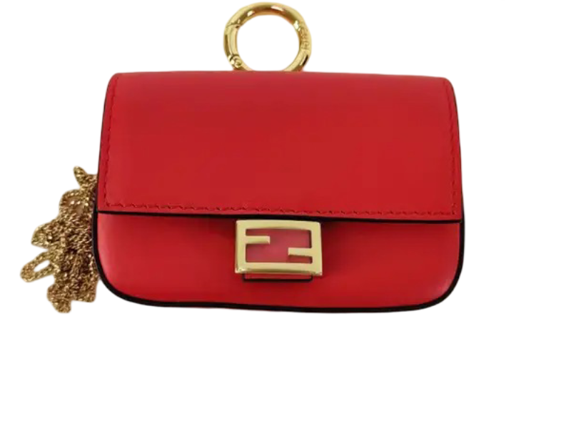 Fendi Baguette Bag Charm Leather Nano