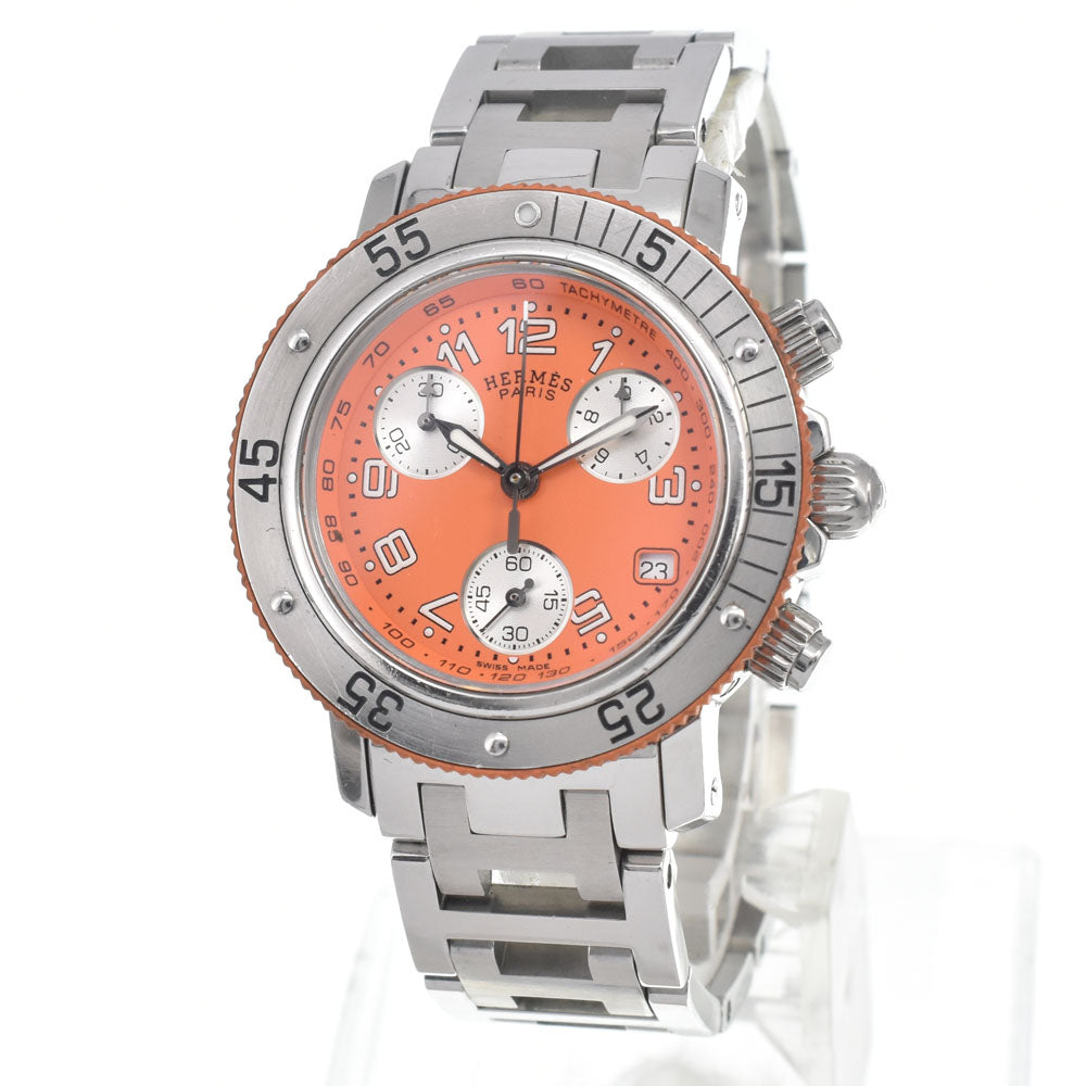 Hermes Clipper Diver Chronograph Quartz Stainless Steel and Rubber 33