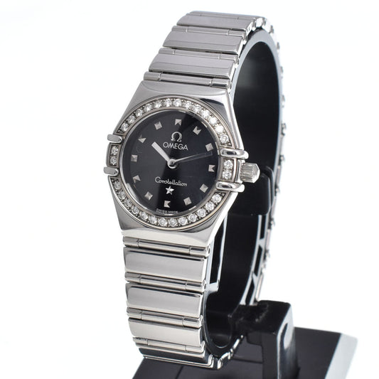 Omega Constellation Quartz Stainless Steel with Diamond Bezel and Markers 22