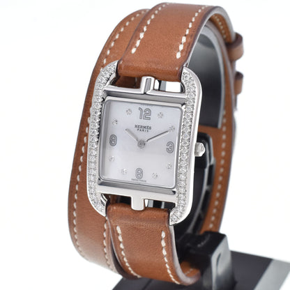 Hermes Cape Cod Double Tour Quartz Stainless Steel and Leather 23