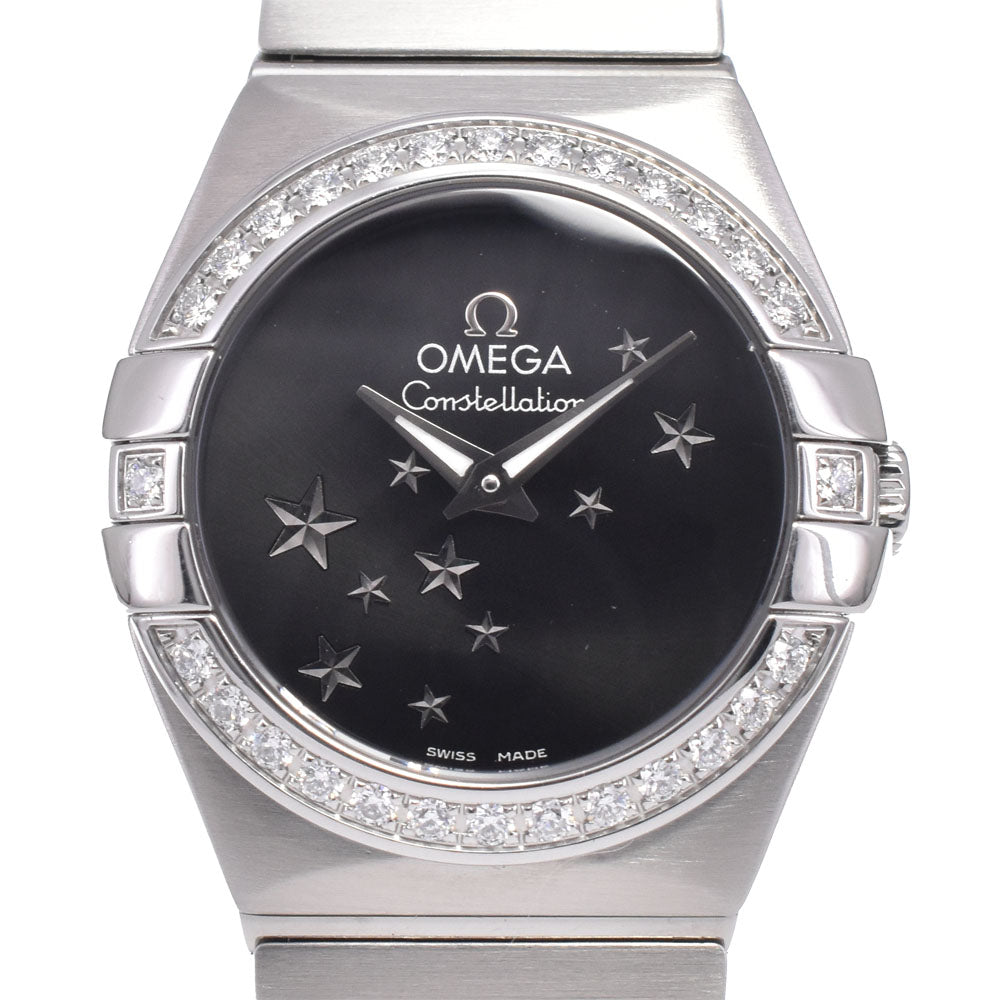 Omega Constellation Quartz Stainless Steel with Diamond Bezel and Markers 25
