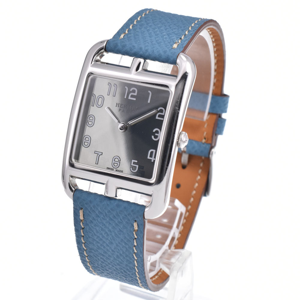 Hermes Cape Cod Quartz Stainless Steel and Leather 33