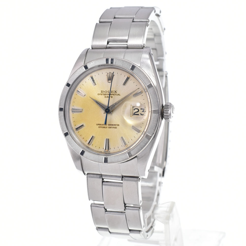 Rolex Oyster Perpetual Date Automatic Stainless Steel and Yellow Gold with Diamond Markers 34