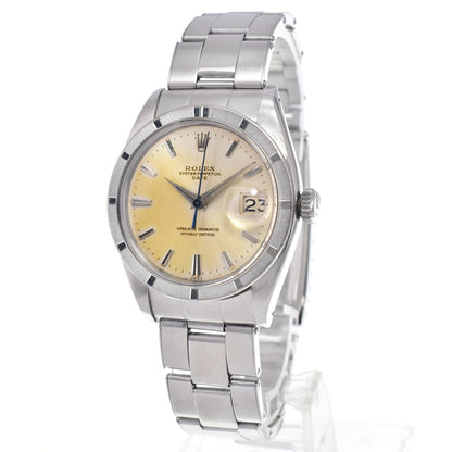 Rolex Oyster Perpetual Date Automatic Stainless Steel and Yellow Gold with Diamond Markers 34