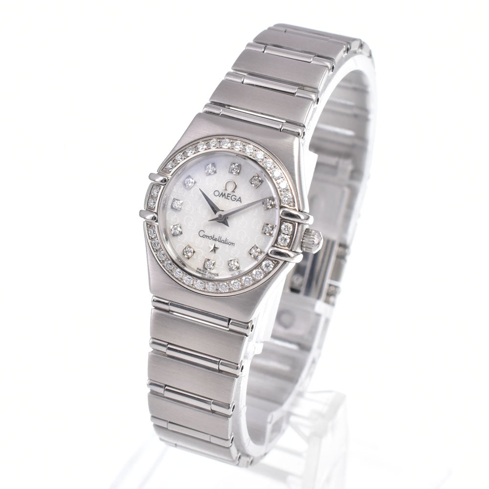 Omega Constellation Quartz Stainless Steel with Diamond Bezel and Markers 22