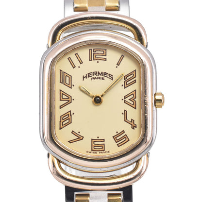 Hermes Rallye Quartz Stainless Steel and Plated Metal 20