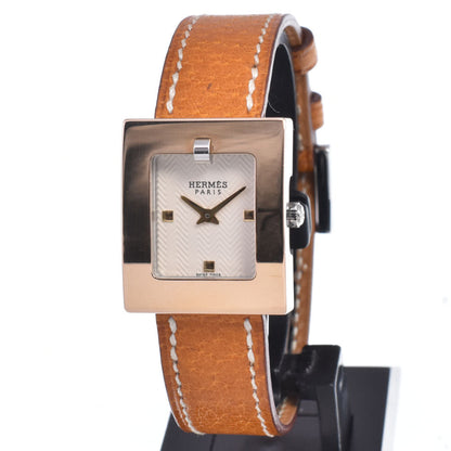 Hermes Belt Quartz Stainless Steel and Leather 22