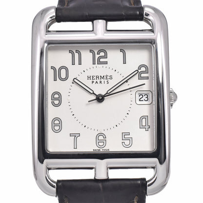 Hermes Cape Cod Quartz Stainless Steel and Leather 33