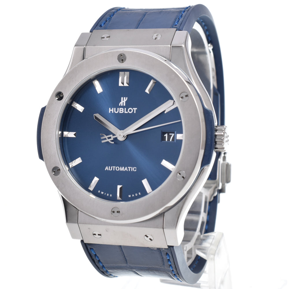 Hublot Classic Fusion Automatic Titanium and Alligator with Rubber 45