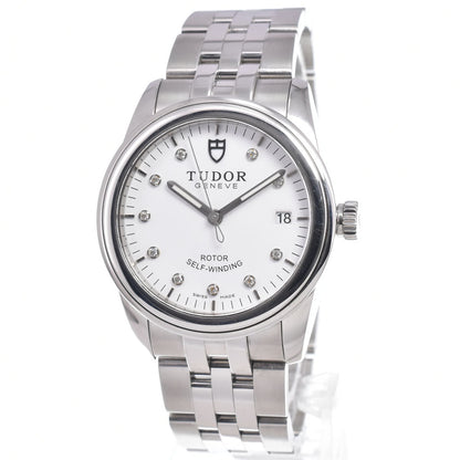 Tudor Style Date Automatic Stainless Steel with Diamonds 38