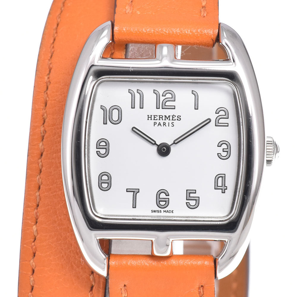 Hermes Cape Cod Double Tour Quartz Stainless Steel and Leather 27