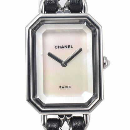 Chanel Premiere Rock Quartz Stainless Steel and Leather with Mother of Pearl 20
