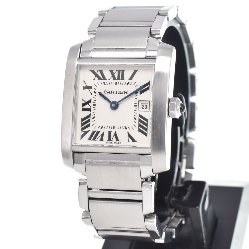 Cartier Tank Francaise Quartz Stainless Steel and Rose Gold with Mother of Pearl 25
