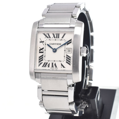 Cartier Tank Francaise Quartz Stainless Steel and Rose Gold with Mother of Pearl 25