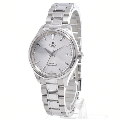 Tudor Style Date Automatic Stainless Steel with Diamonds 38