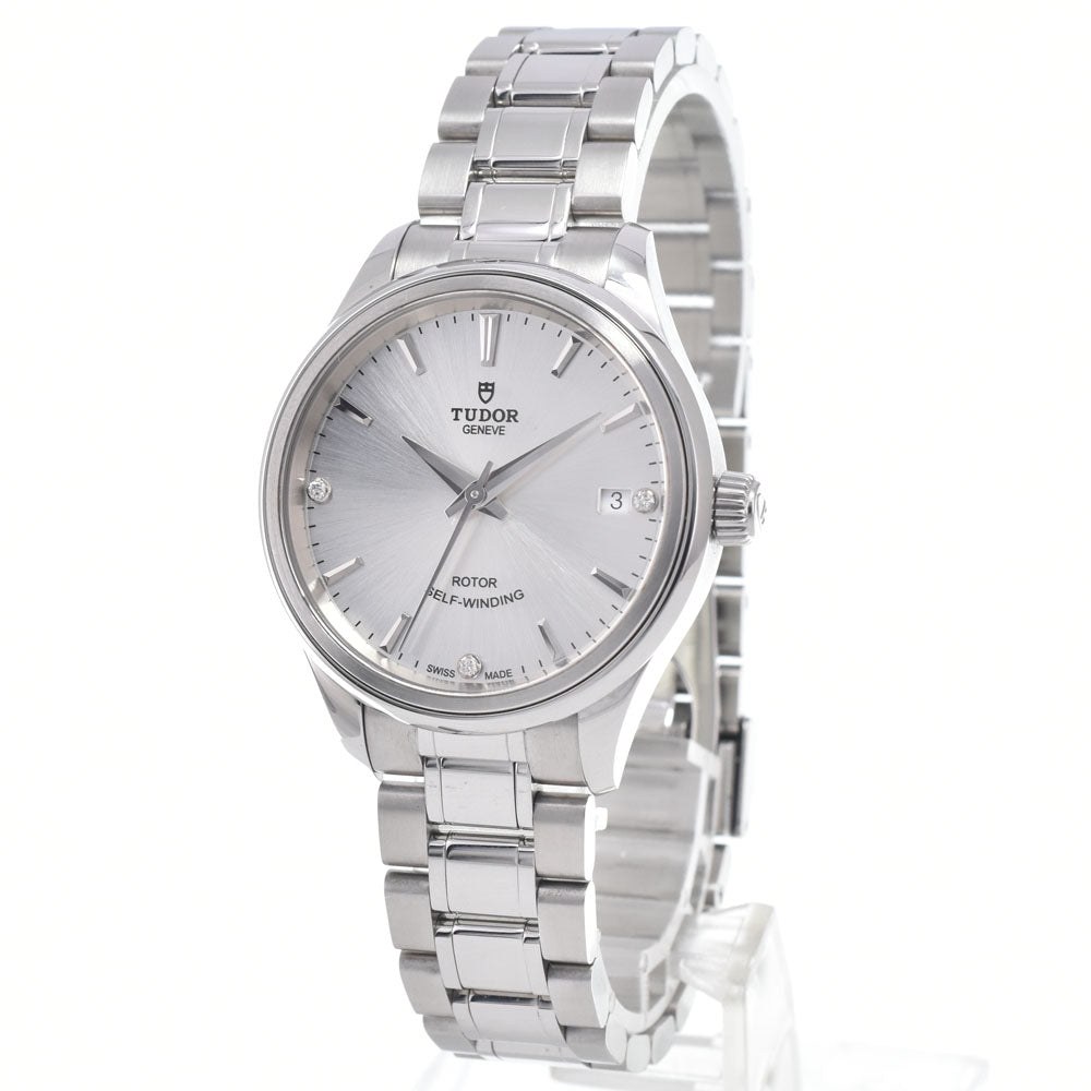 Tudor Style Date Automatic Stainless Steel with Diamonds 38