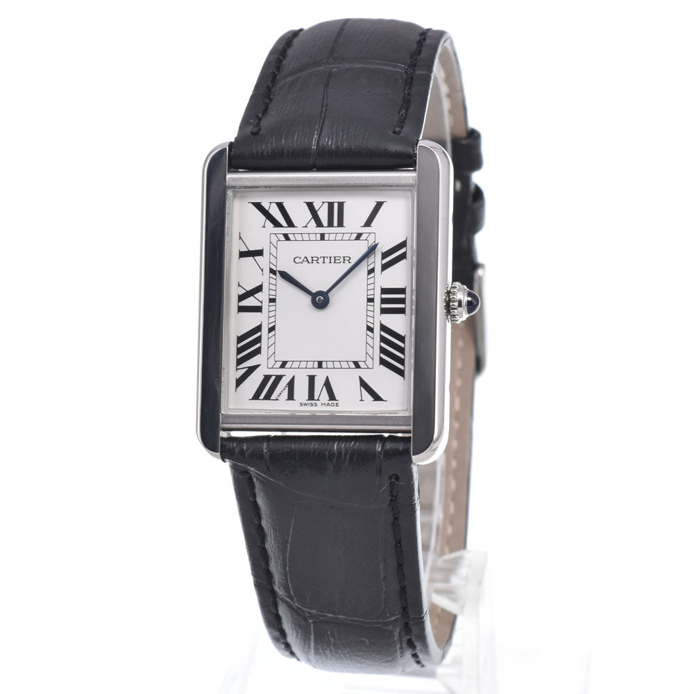 Cartier Tank Solo Quartz Stainless Steel and Leather 27