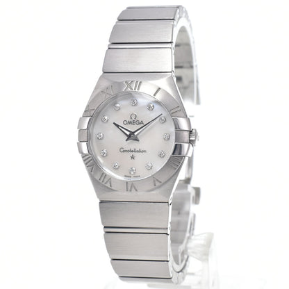 Omega Constellation Quartz Stainless Steel with Diamond Markers and Mother of Pearl 28