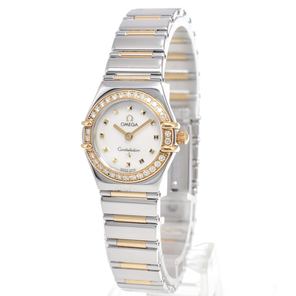 Omega Constellation My Choice Quartz Stainless Steel with Diamond Bezel and Mother of Pearl 23