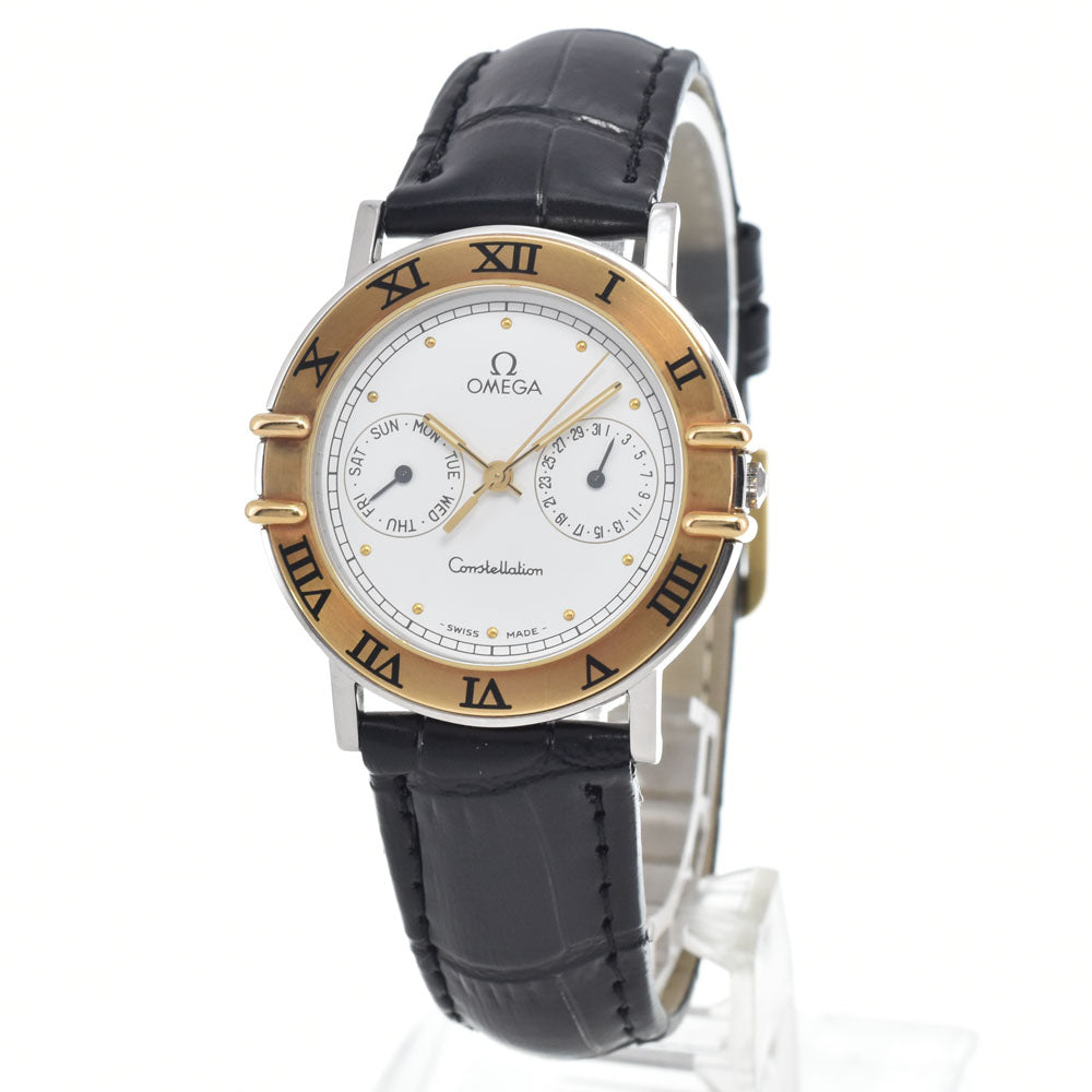 Omega Constellation Day Date Quartz Stainless Steel and Yellow Gold 33