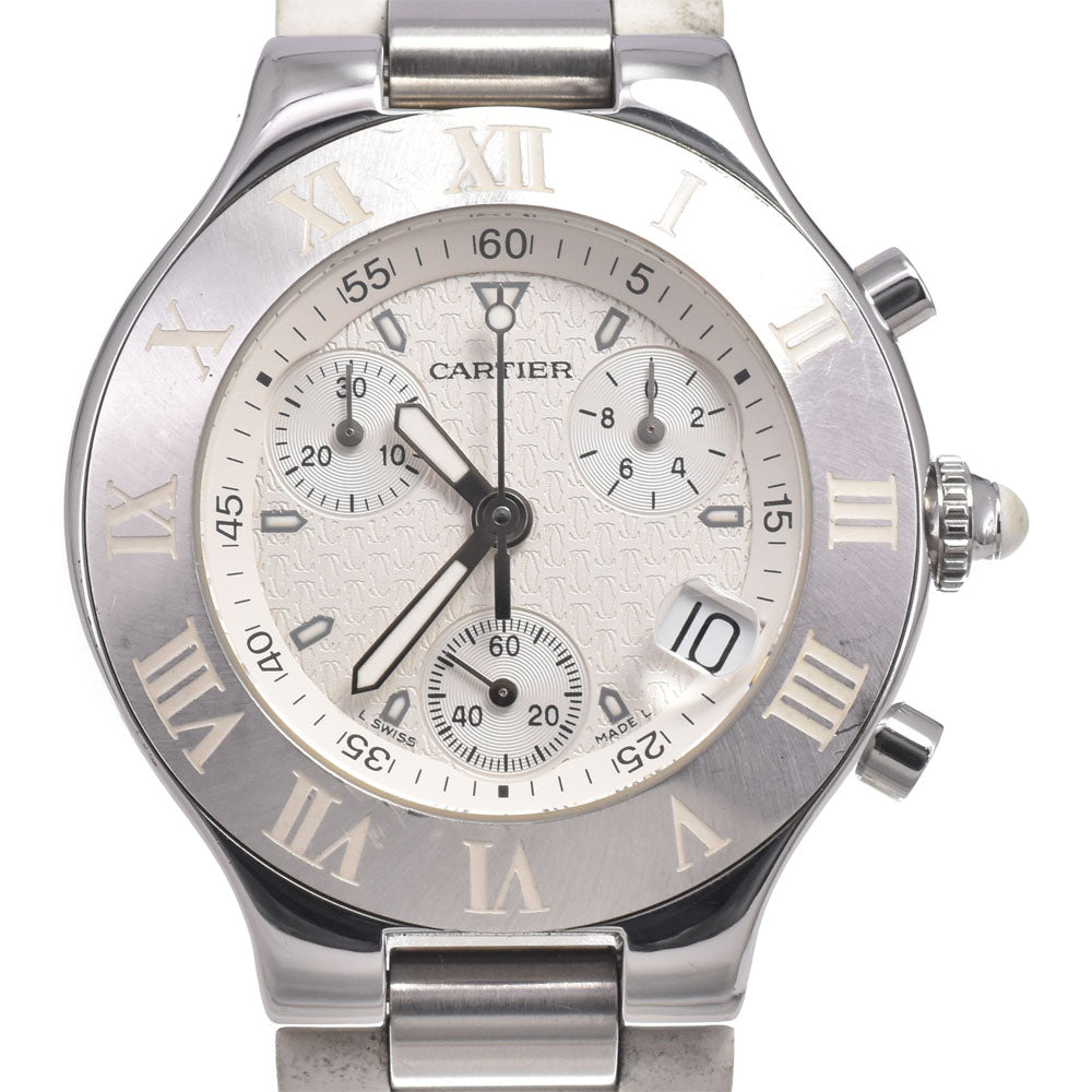 Cartier Must 21 Chronoscaph Quartz Stainless Steel 38
