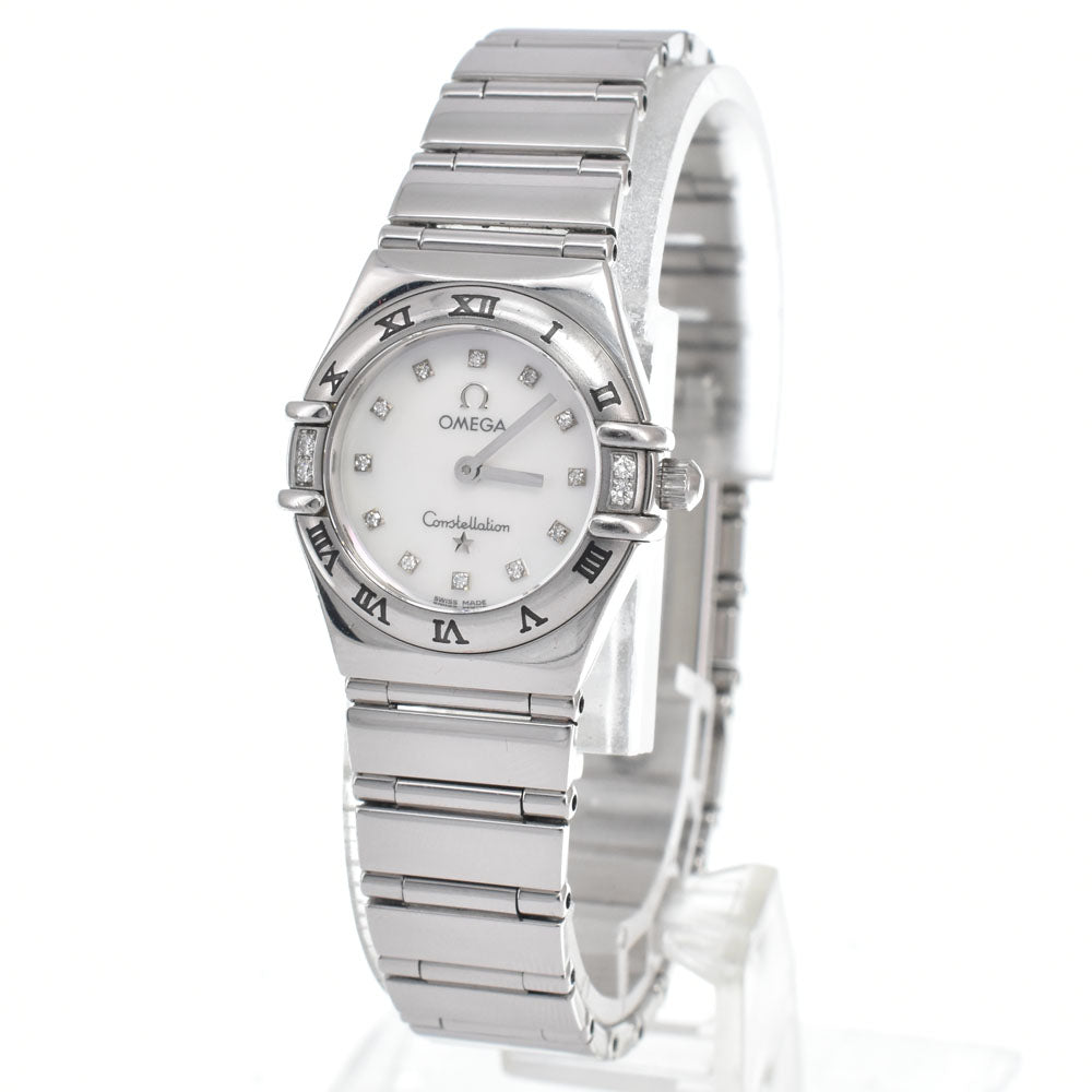 Omega Constellation Quartz Stainless Steel with Diamond Markers and Mother of Pearl 22