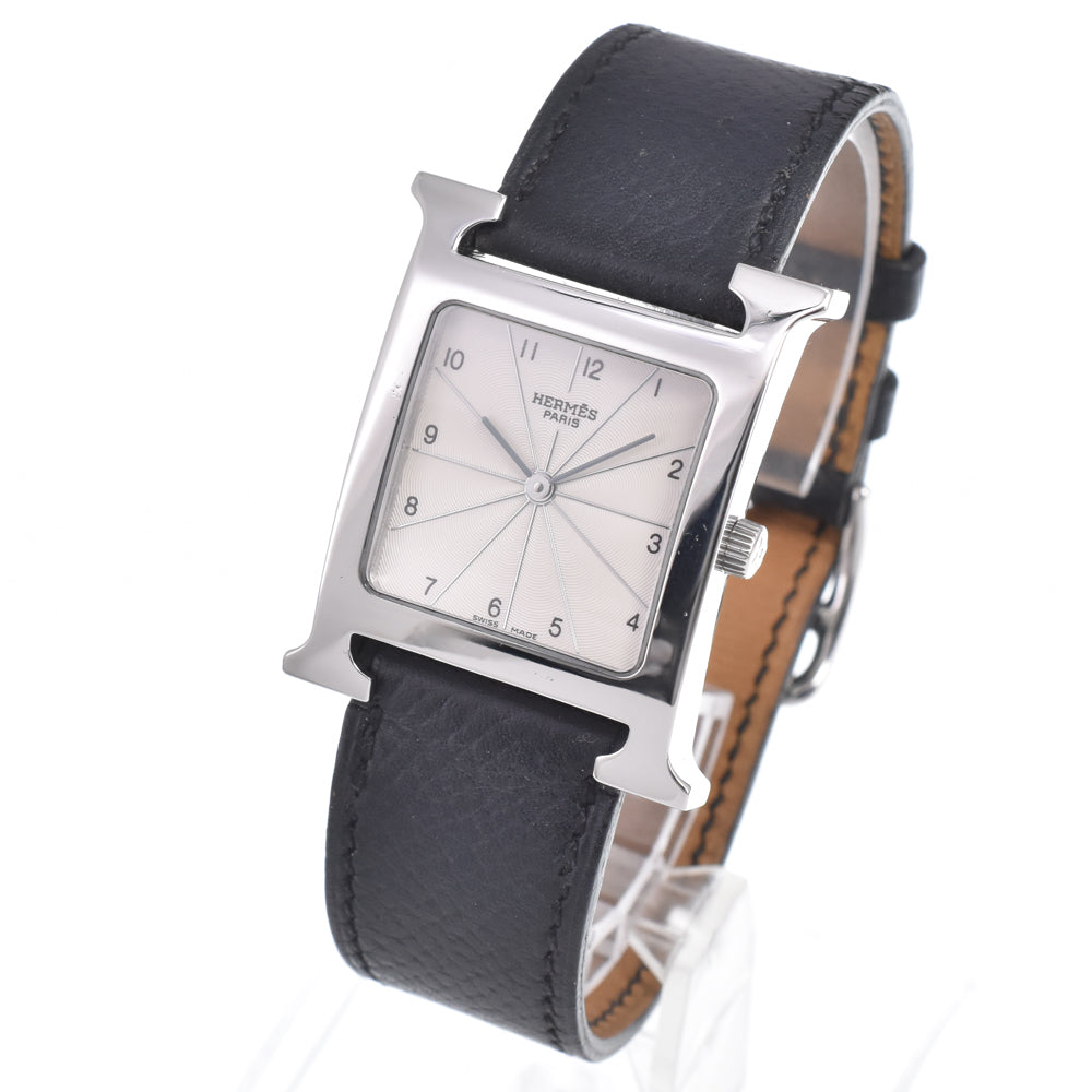 Hermes Heure H Quartz Stainless Steel and Leather 26