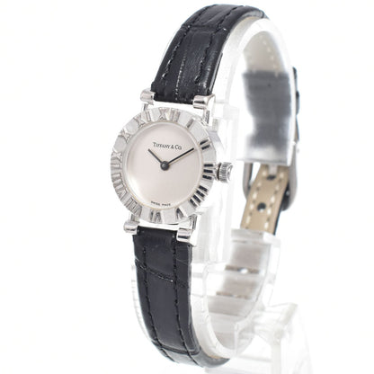 Tiffany & Co. Atlas Quartz Stainless Steel and Leather 25