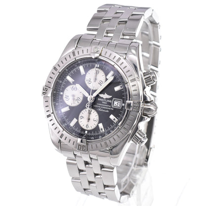 Breitling Chronomat Chronograph Automatic Stainless Steel and Lizard with Diamonds Markers and Mother of Pearl 44