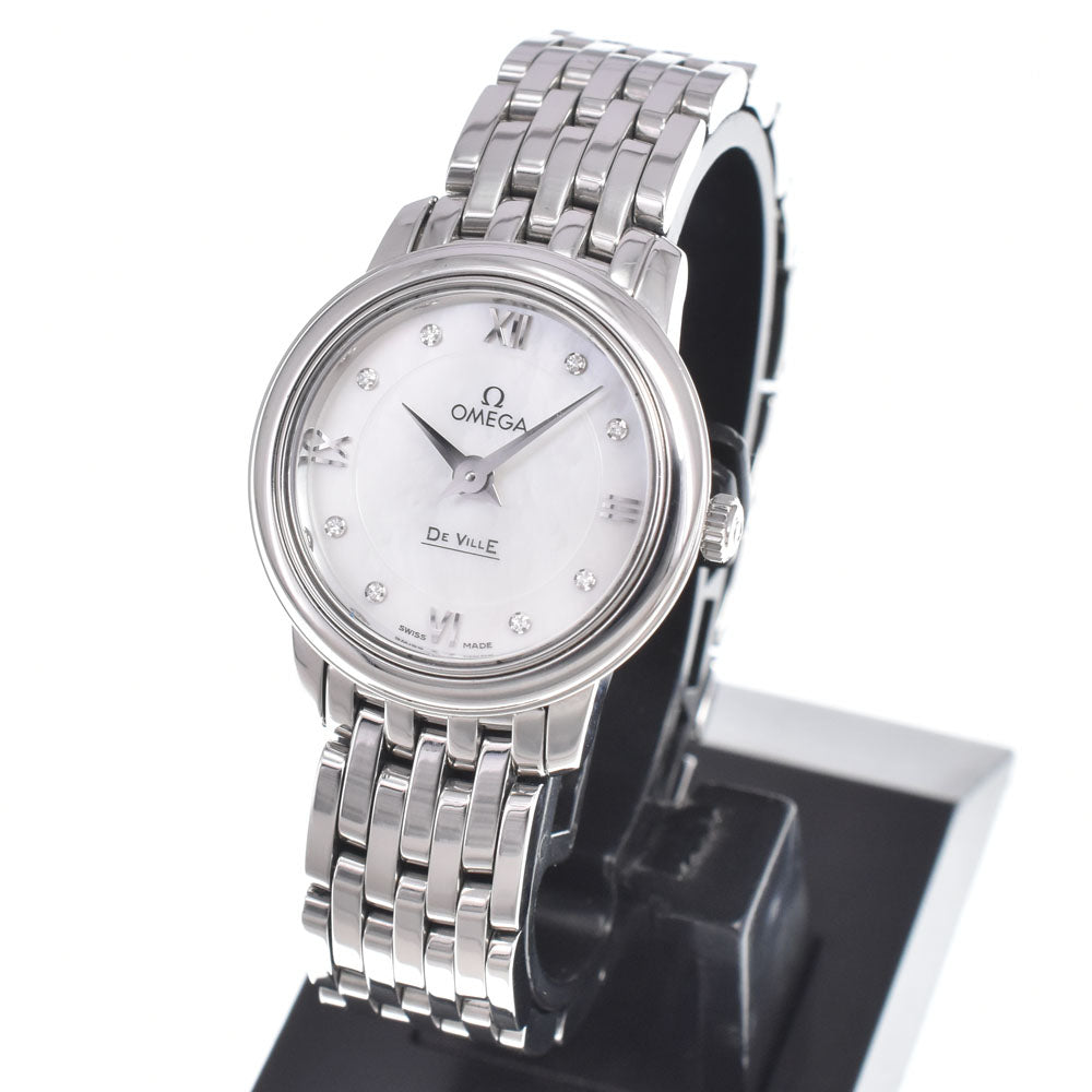 Omega De Ville Prestige Quartz Stainless Steel with Mother of Pearl 24