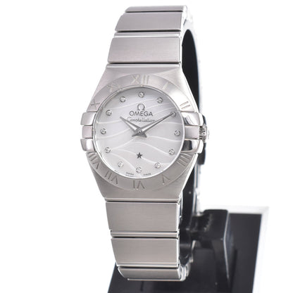 Omega Constellation Quartz Stainless Steel with Diamond Markers and Mother of Pearl 24