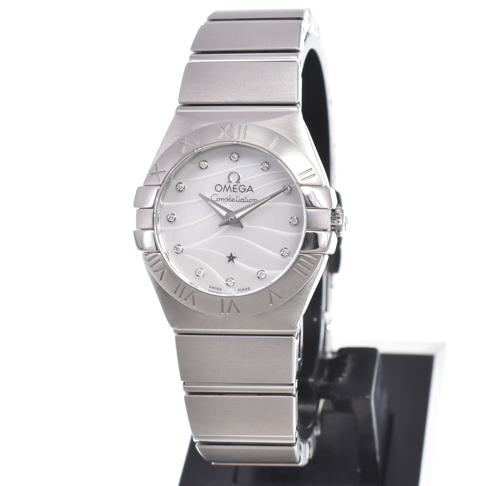 Omega Constellation Quartz Stainless Steel with Diamond Markers and Mother of Pearl 24