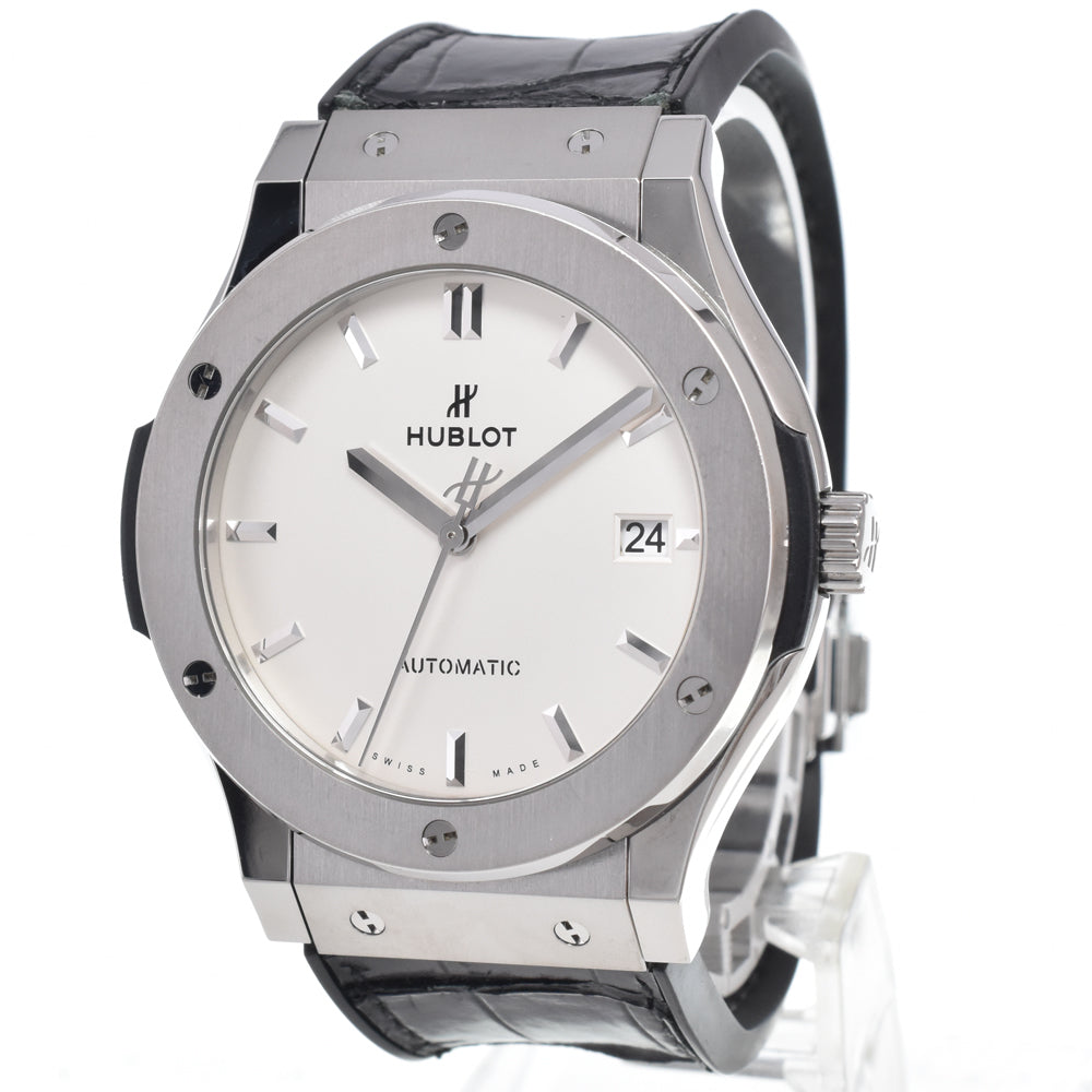 Hublot Classic Fusion Automatic Titanium and Alligator with Rubber 45
