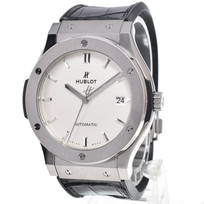 Hublot Classic Fusion Automatic Titanium and Alligator with Rubber 45
